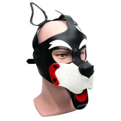 665 Masque Puppy 665 Blanc et Rouge